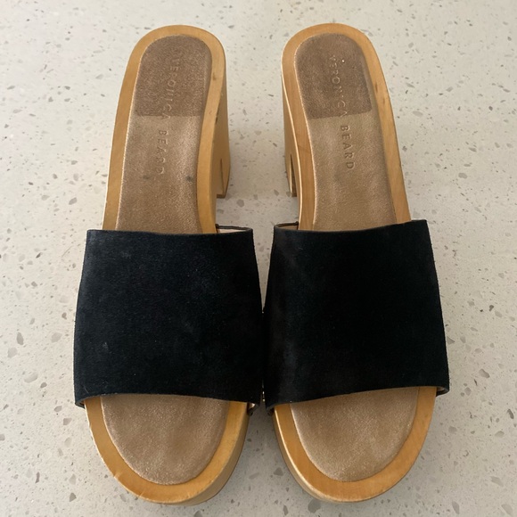 NWOT Veronica Beard Hannalee Platform Slide Clogs - Picture 4 of 6